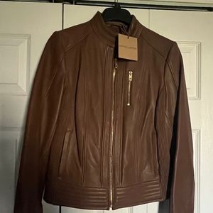 Leather Jacket NWT Michael Kors